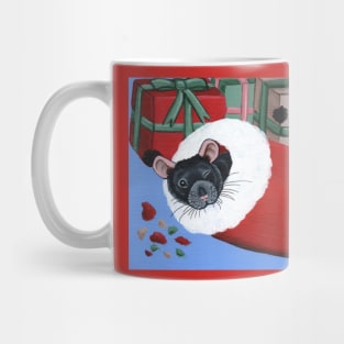 Rat in a Christmas Stocking Mug